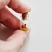The hobbit - Smaug, tiny dragon in a bottle - miniature terrarium in red and gold