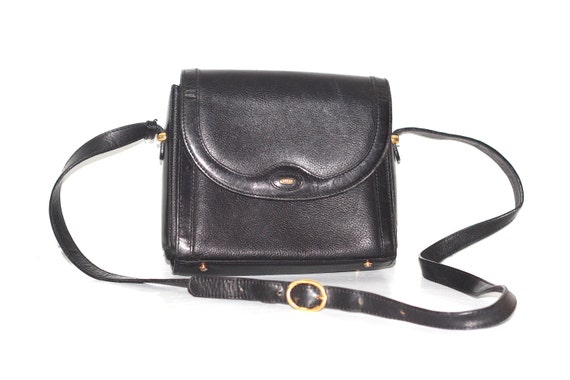 Vintage Black Leather BALLY Bag /// BALLY of by OtisAndTheGirl