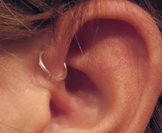 Sterling Silver Square Wire Cartilage Ear by ArianrhodWolfchild
