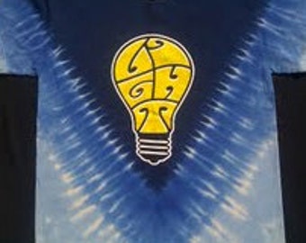 CLOSEOUT - Phish inspired Light hand tie dyed lyric lot tee shirt - Trey, Grateful Dead, hippie, 420, lsd