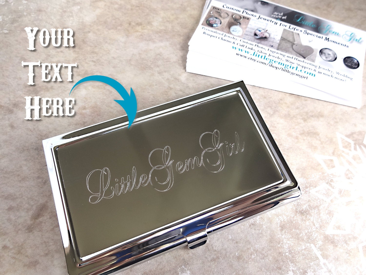 Custom Engraved Business Card Holder Personalized With Your