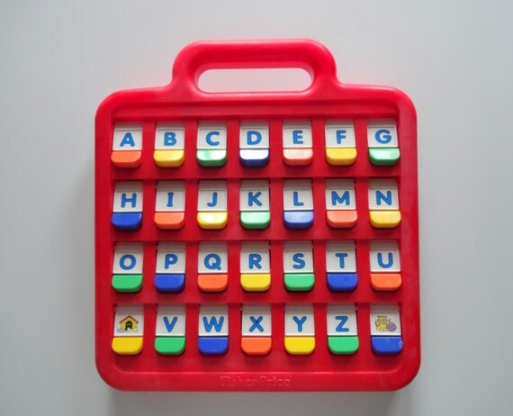 Vintage Fisher Price Flip Up Alphabet Learning Center 1991