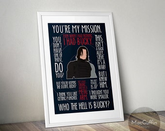 Bucky Barnes / The Winter Soldier poster (Made to order)