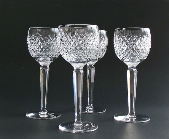 Vintage Waterford Crystal Wine Glasses Alana by ...