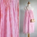 Vintage 70's Indian Cotton Gauze Pink Tie Dye Skirt XS S M L