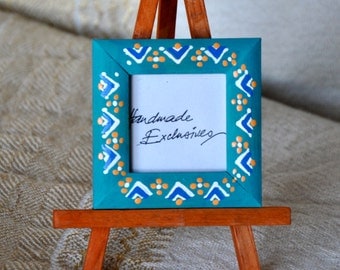 Items similar to Handpainted Picture frame, Picture magnet ...