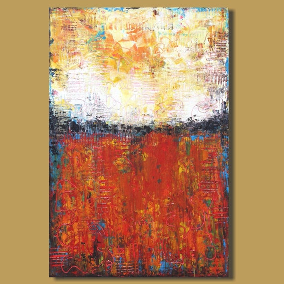 FREE SHIP large abstract painting minimalist minimalism