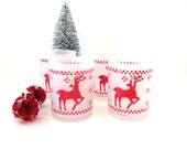 Frosted Reindeer Glassware