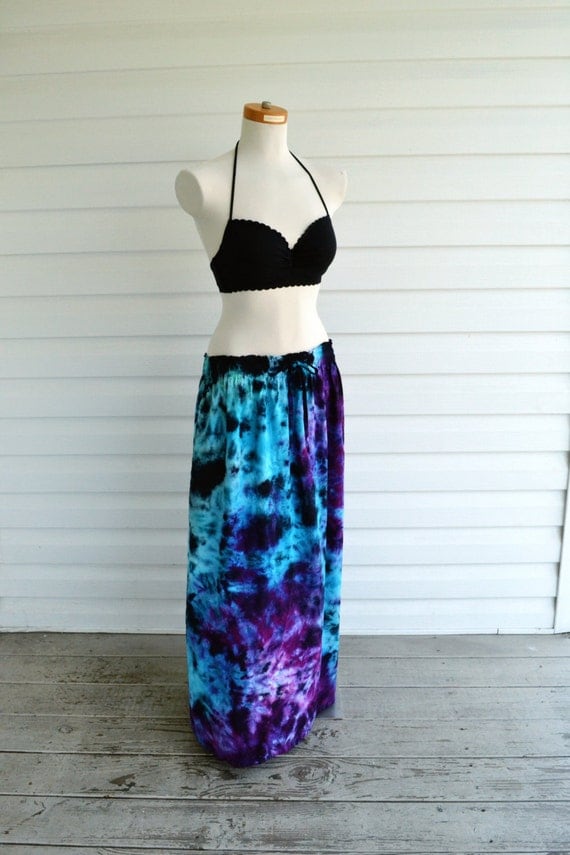 Tie Dye Skirt, Maxi Skirt, Hippie Clothes, Plus Size Skirt