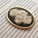 Chocolate Brown and White Embroidered Silk Flower Brooch - Silk RIbbon Embroidery by BeanTown Embroidery