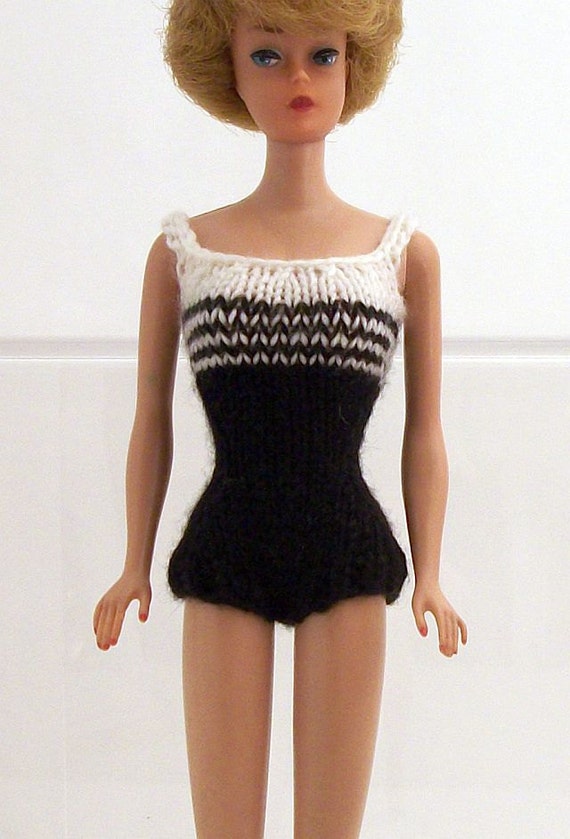 Black and White Swim Suit for Barbie Dolls