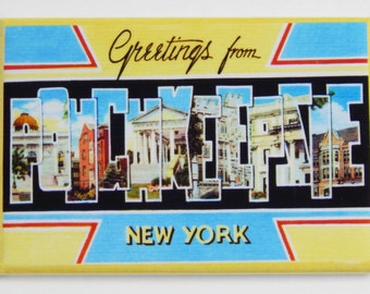 Greetings from Poughkeepsie New York Fridge Magnet