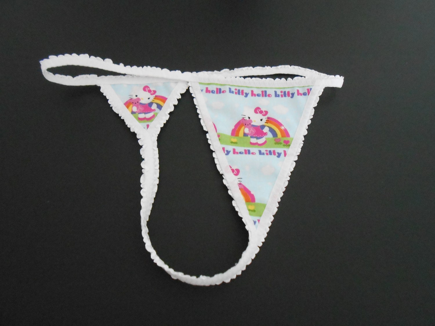 Hello Kitty Rainbow Teddy Bear Thong G String by JustThongs