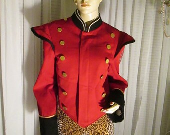On Sale............A Michael Jackson Look-1970 Stanbury Red and Black THRILLER Band Jacket