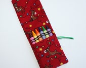 Crayon Rolls Christmas Reindeer Party Favors Crayon Rollup, holds up to 6 Crayons for School Christmas Party Il_170x135