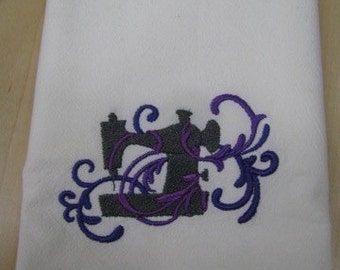 Filigree Sewing Machine Towel - EXTRA STOCK