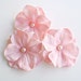 SALE - Bridesmaids Gift, Pink Hair Flower Pins, Wedding Accessories, Light Pink Hydrangea, Pearls, Bridal Accessories