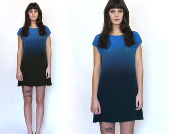 Ombre Silk Dress Ode to Rothko INDIGO