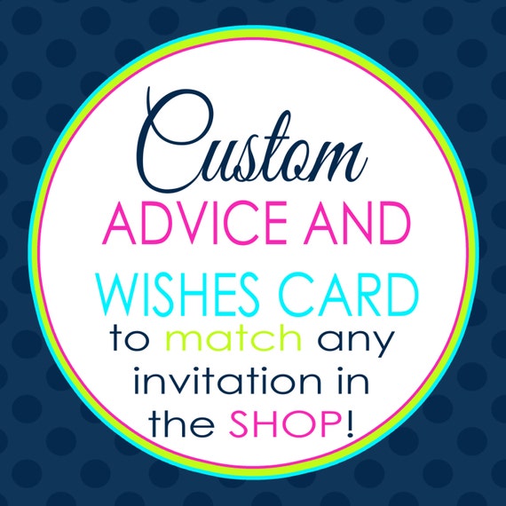 Advice card, baby shower, digital file, printable #521 Il_570xn