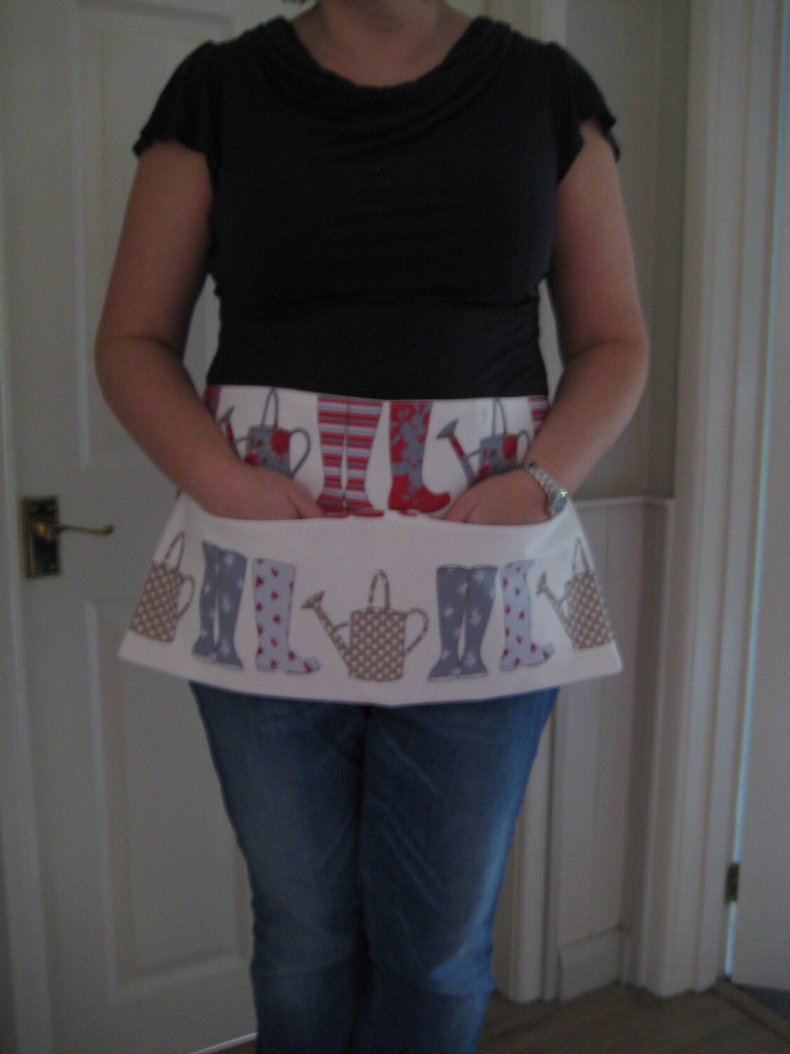 Adult Gardening/Craft Apron handmade half apron by SunnyBunnyCraft