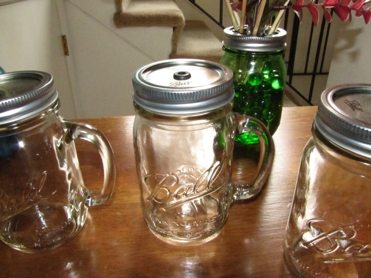 Ball Mason Jar 16oz Pint Drinking Glass Mug with Handle