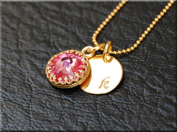 Items similar to October Birthstone Necklace, Birthstone Jewelry