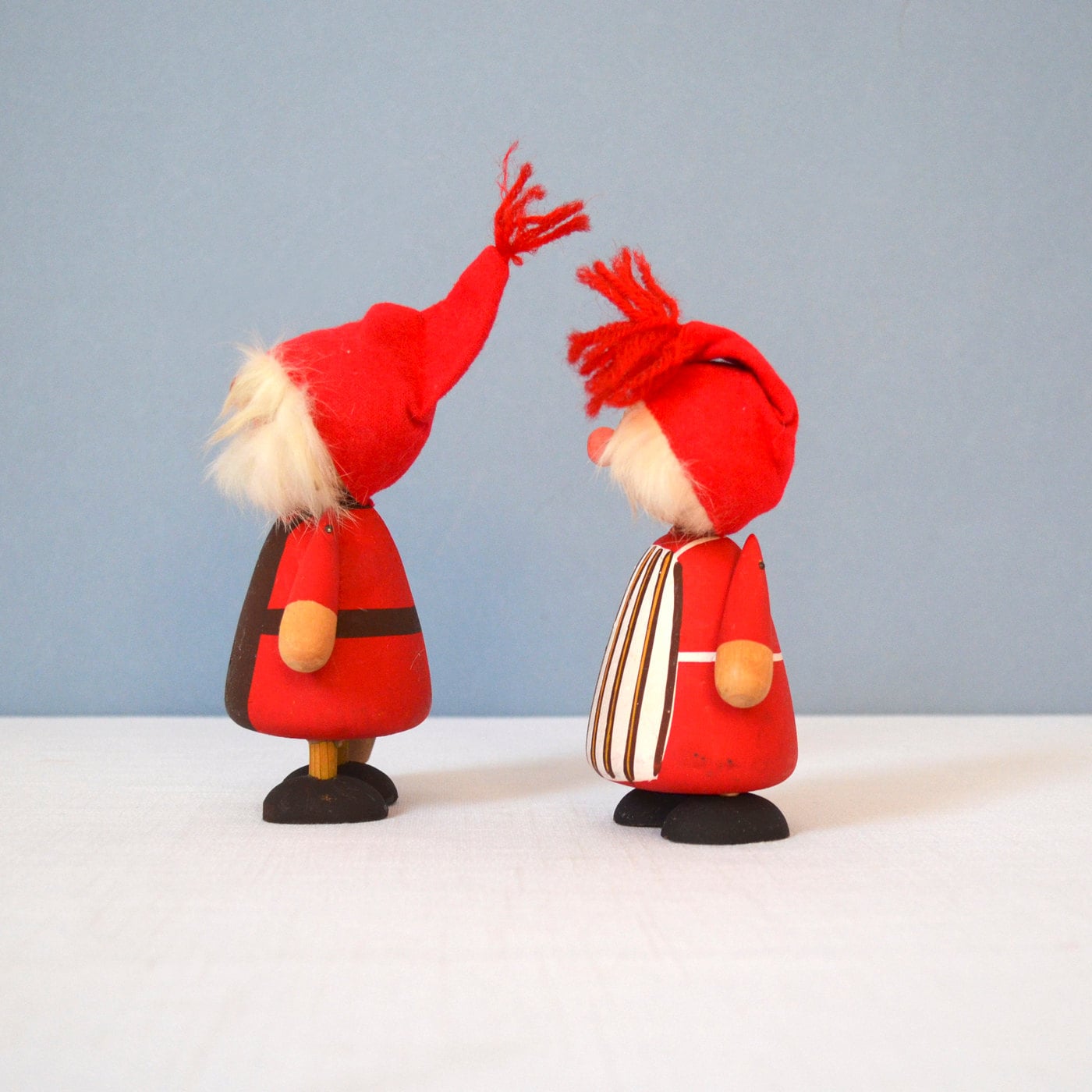 Vintage Hand Painted Swedish Tomte Couple