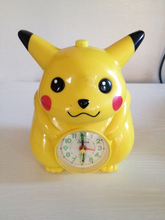 90s Pokemon Pikachu Desk Clock with Alarm Clock by gizmo2choco
