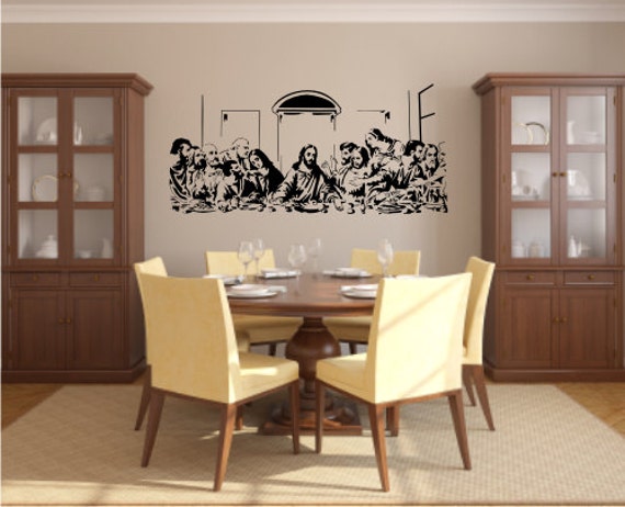 Last Supper Wall Decor items similar to the last supper - 14" h x 28" w - vinyl wall Last Supper Wall Decor items similar to the last supper - 14" h x 28" w - vinyl wall