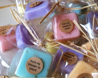 DOZEN shower favors: mini soap shower favors
