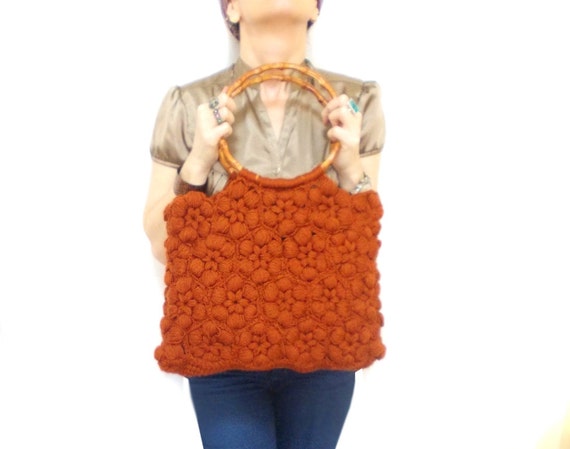 ON SALE Crochet handmade bag Crochet Bag Floral bag Crochetkingdom sanity