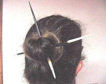 Set of Two Huge African Porcupine Quills Hair Stick 8"- 9"long