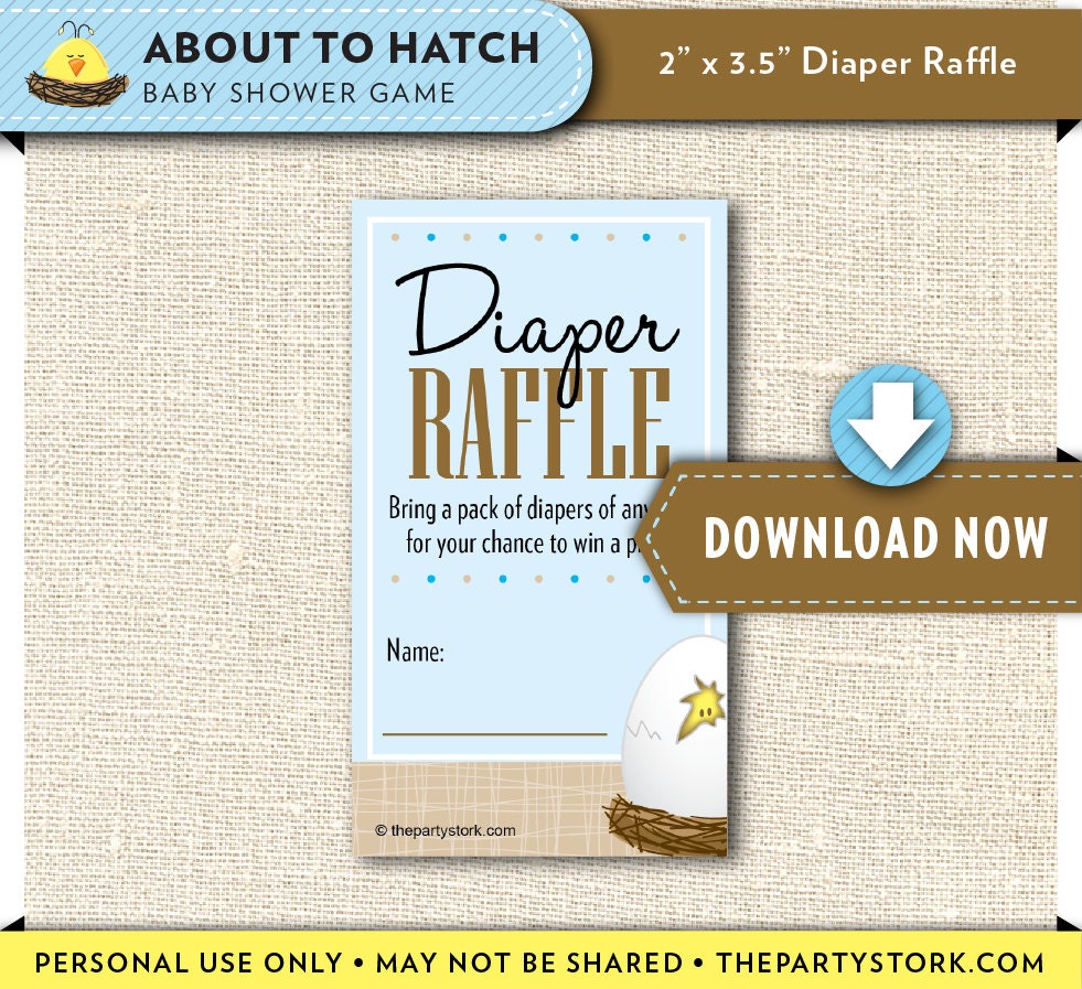 Unique Baby Shower Games Diaper Raffle Ticket Duck Baby