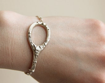 Floral Scissors Handle Bracelet