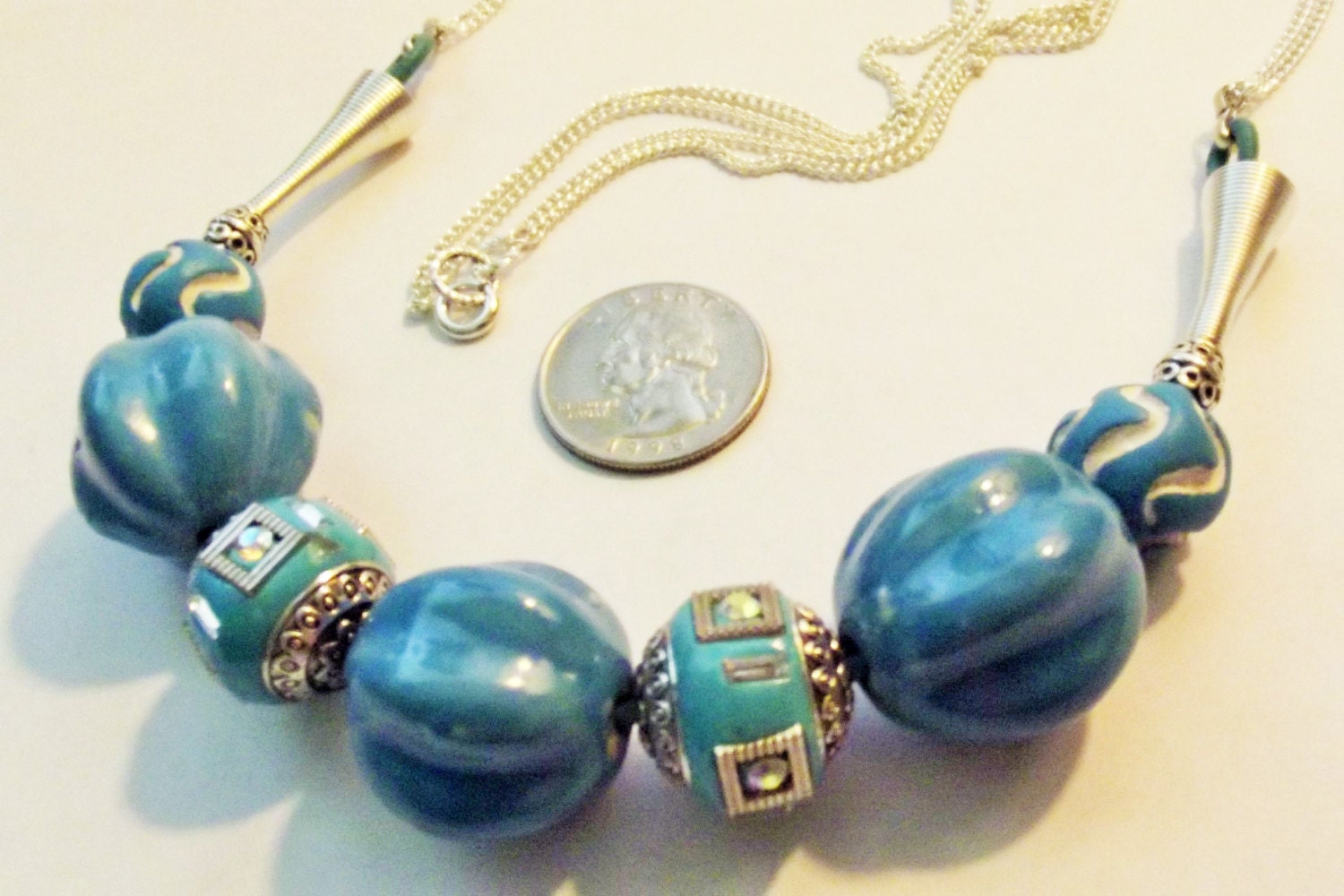 Necklace Handmade Big Bold Unique Chunky by StoneForestJewels