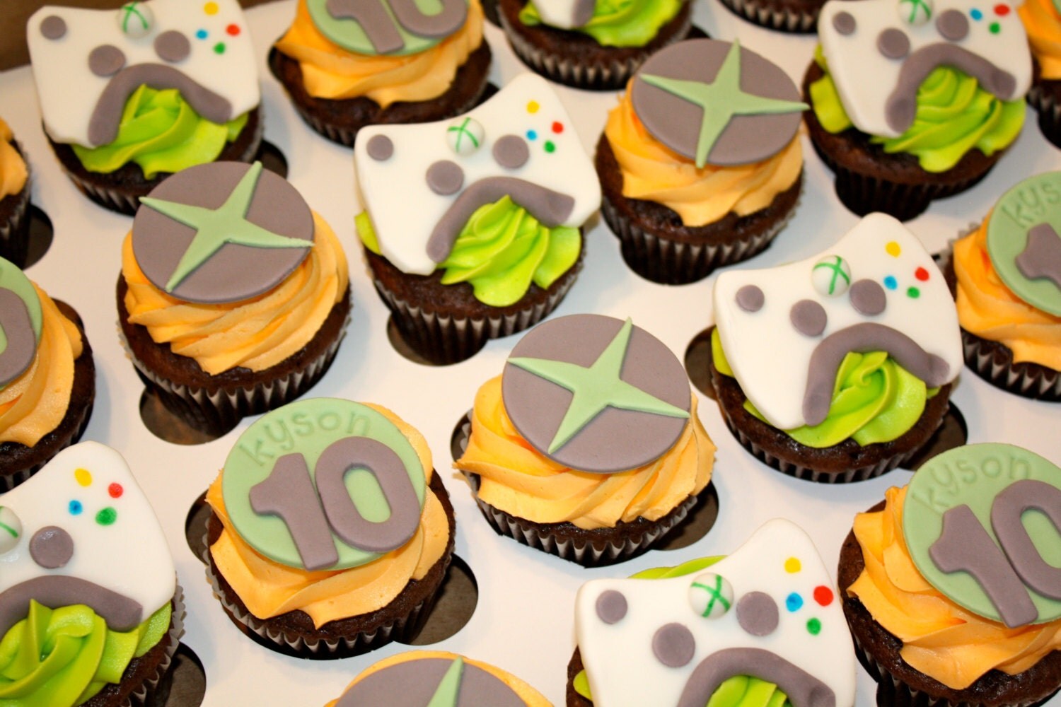 XBOX GAMER Fondant Cupcake and Cookie Toppers 1 Dozen
