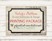 5X7 Professionally Press Printed Invitations - Printed on Cardstock - Quantity 50 - with envelopes Il_170x135