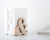 Modern stylish bookend Ampersand // Wooden edition // Functional decor for modern home // FREE SHIPPING