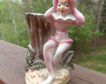 PICO China Pixie Elf Bud Vase, Made in Japan Pixie Bud Vase (T)