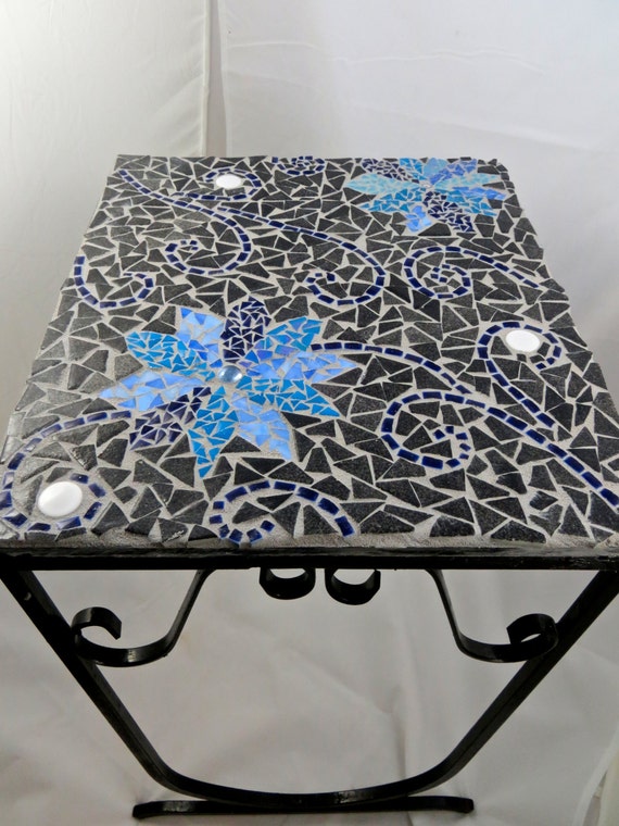 Mosaic side table indoor or outdoor