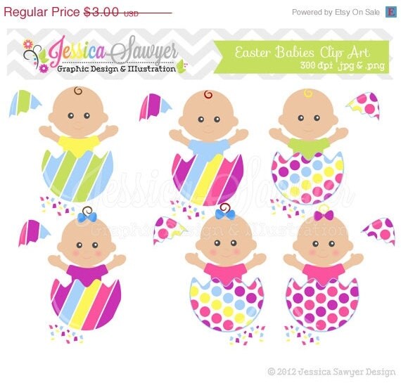 50% OFF - INSTANT DOWNLOAD, easter baby clip art, easter clipart, easter egg for invitations, announcements, graphic design, easter graphic Il_570xn