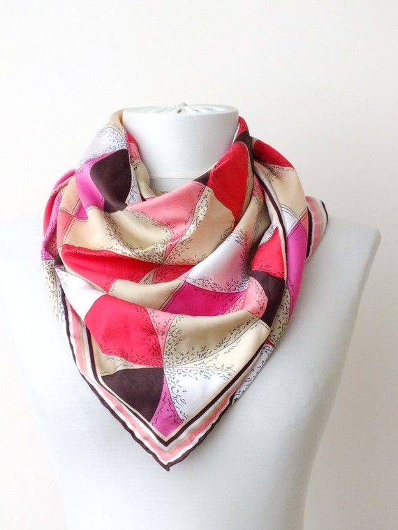 Colorful Geometric Scarf - Lightweight Shawl - Elegant Scarf For Ladies ...