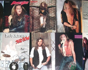 SKID ROW - Sebastian Bach, Dave Sabo, Rachel Bolan, Rob Affuso, 18 and Life, Youth Gone Wild - Color, B&W Articles, Pin-Ups from 1990-1992.