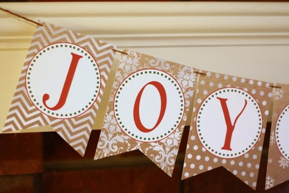 Joy to the World Printable Banner DIY Christmas Banner