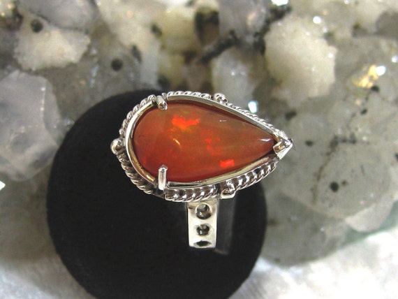 10x16 mexican opal ring solid 925 by jewelrybypatterson 10x16 mexican opal ring solid 925 by jewelrybypatterson