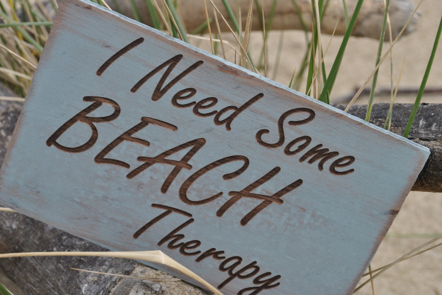 Beach Sign I Need Some Beach Therapy Beach by MoonlitDreamsDesigns