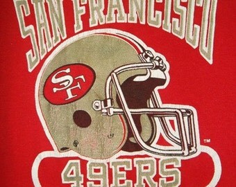 Vintage 1970s 1980s San Francisco 49ERS NFL Logo 7 T-shirt 50/50