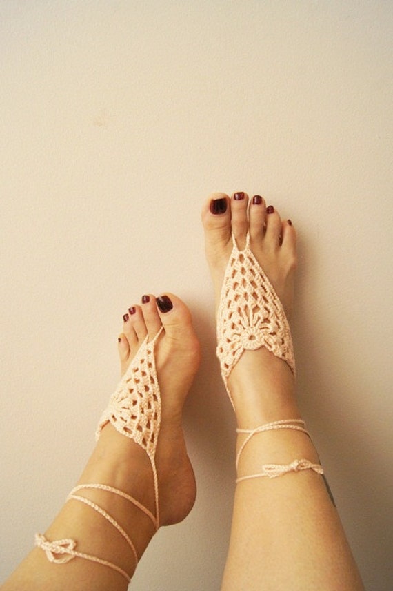 Items Similar To Blush Wedding Barefoot Sandals Nude Shoes Foot