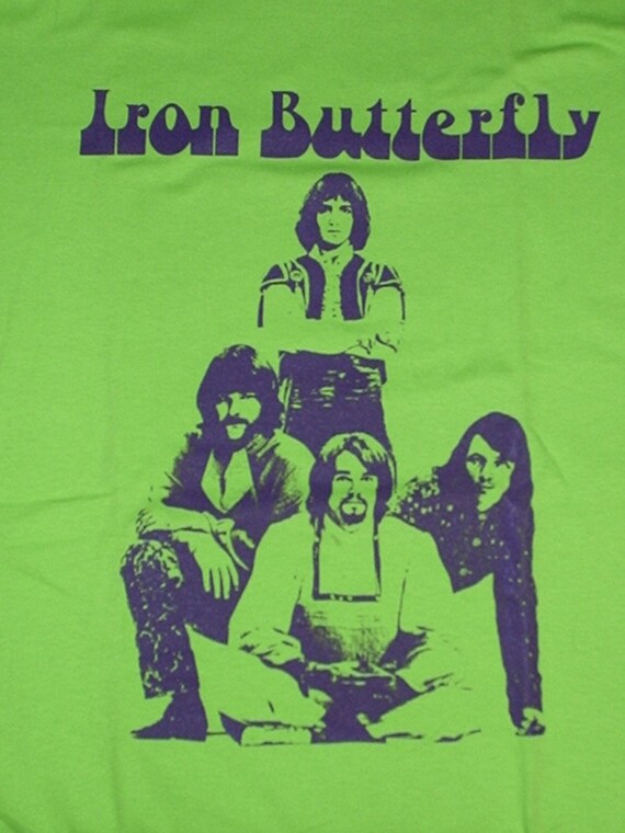 IRON BUTTERFLY TSHIRT size Large Psychedelic Rock retro 60s