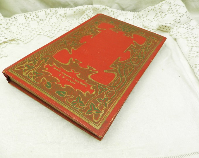 Antique French Art Nouveau Red Book Voyages du Baron de Munchausen The Adventures of the Baron of Munchausen / French Decor/ Steam Punk Antique French Art Nouveau Red Book Voyages du Baron de Munchausen The Adventures of the Baron of Munchausen / French Decor/ Steam Punk